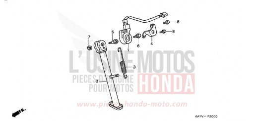 BEQUILLE LATERALE NX125V de 1997